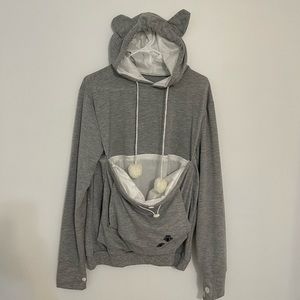 Outerwear Women Men Unisex Kangaroo Pet Dog Cat Pouch Large Pocket Hoodie